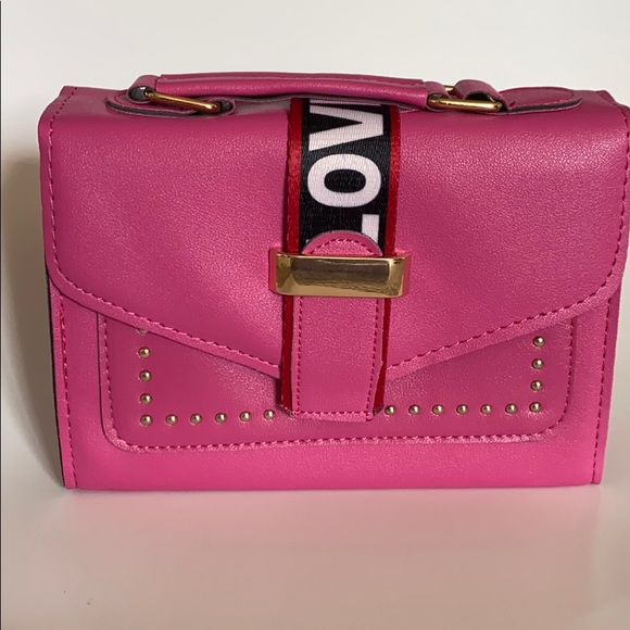 Trendy pink fashion crossbody handbag purse - Picture 3 of 9
